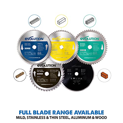 Evolution Power Tools, Professional Blade for Cutting Mild Steel and Ferrous Metal, TCT Saw Blade 10 Inch, Wen, Table Saw Accessories, 52-Teeth, 1 Inch Arbor, 10BLADEST, One Per Pack by EVOLUTION - Image 4