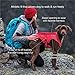 Kurgo North Country Dog Coat, Dog Winter Jacket, Waterproof Dog Jacket, Dog Snow Jacket and Windproof Dog Coat, Reflective Dog Fleece (Red, Large)