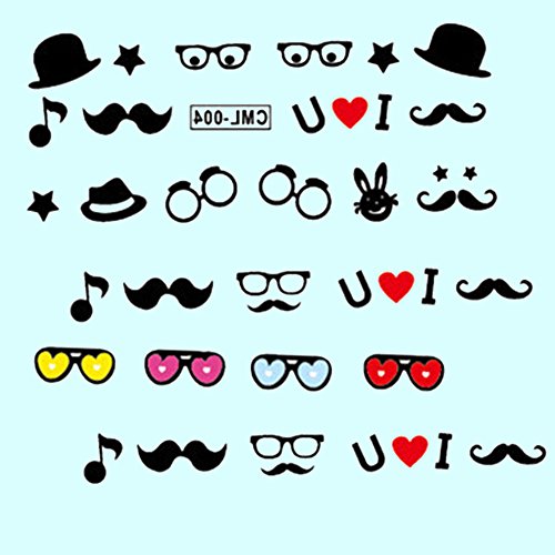 Kanggest Preciosas Pegatinas de Uñas para Niños de Dibujos Animados Apliques Resistente al Agua para la Artesanía de Bricolaje del Arte del Clavo