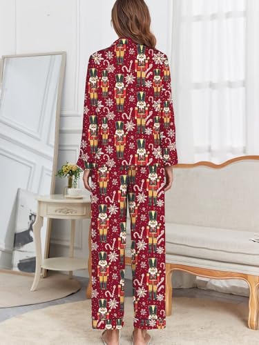 Image of Brosloth Women's Silk Satin Pajamas Pjs Sets Cute Lace Pattern Two Piece Loungewear Set Button Up Pajamas Sleepwear Black