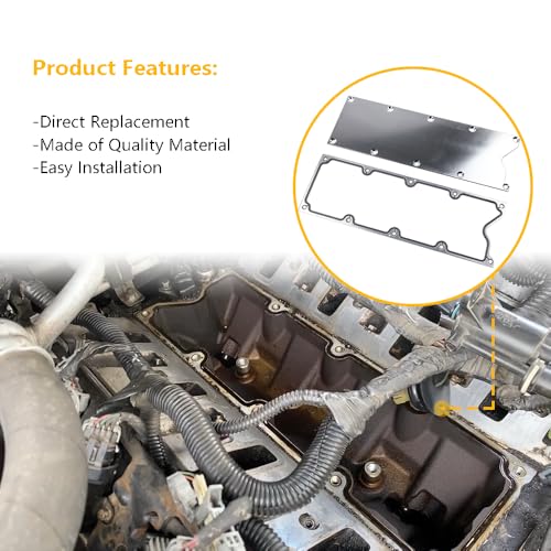Image of LS Gen 3 Valley Pan Cover Plate Low Profile w /Gasket, Seal | Compatible with GM LS Gen III Engine LSX LS1 LM7 LR4 LQ4 LS6 L59 LQ9 LM4 L33, Chevy GMC Sierra | OE# 551629 12558178 MS19328 (Silver)