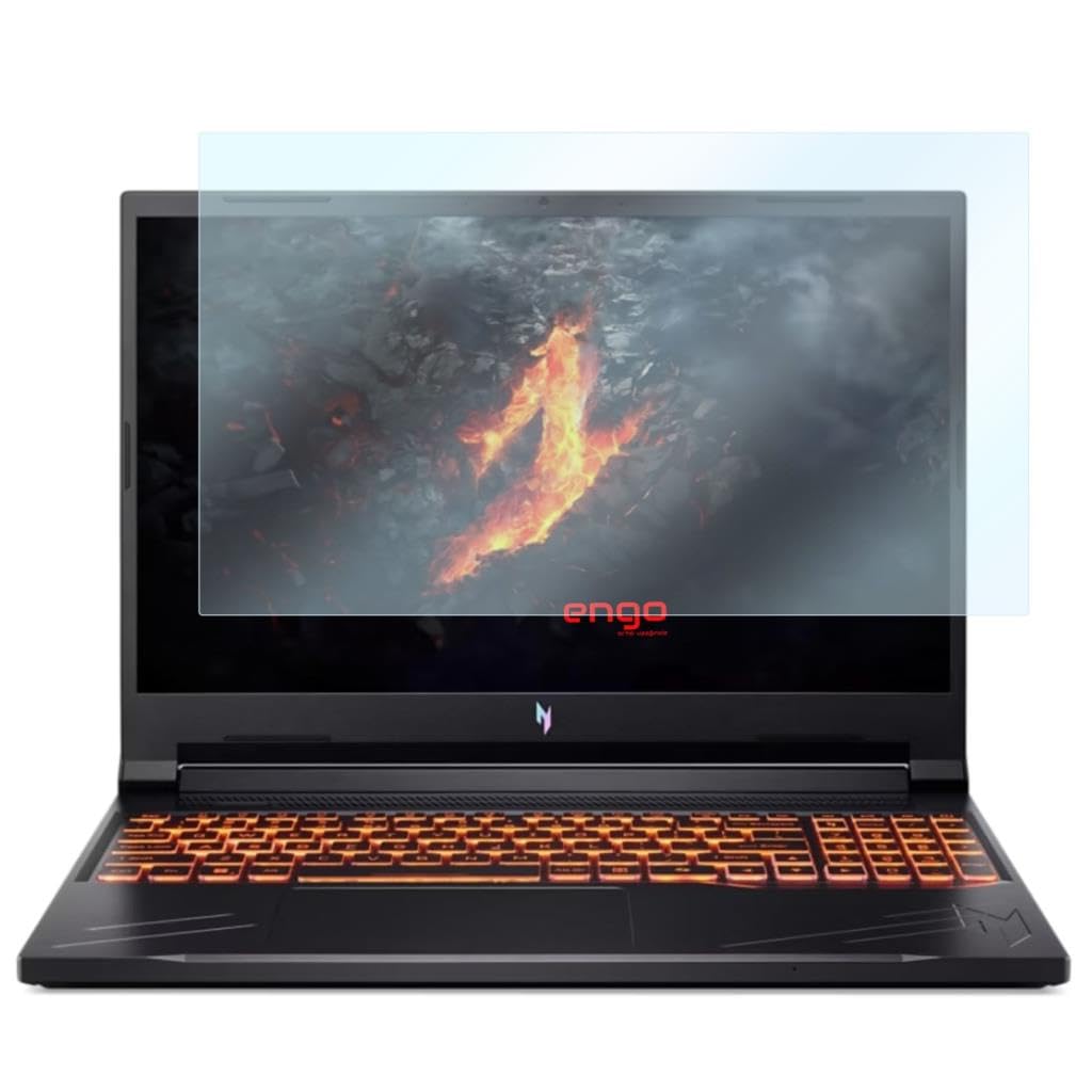 Engo Acer Nitro V 16 İnç İle Uyumlu Ekran Koruyucu Notebook, 9H Temperli Kırılmaz Esnek Nano Cam, Çizilmeye Ve Darbeye Dayanıklı Laptop Koruma, HD Şeffaf 16:10