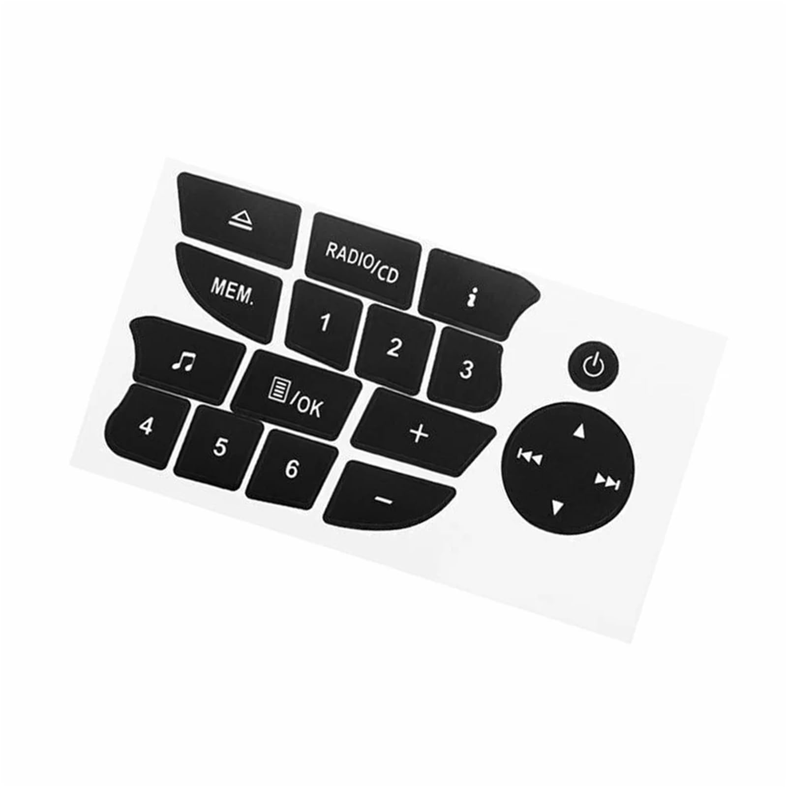 Repair Patch Compatible with Megane 2009 2010 2011 Radio CD Audio Button Repair Button Switch Decor Sticker