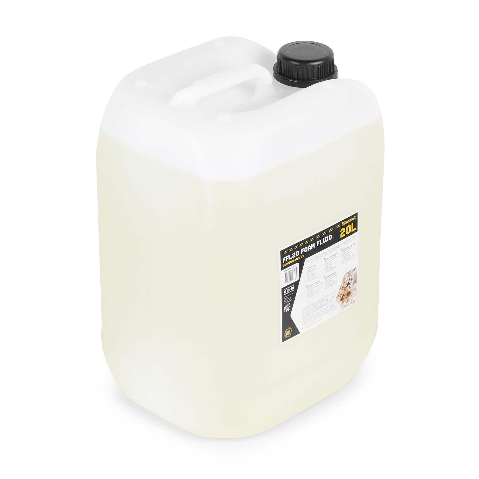 BeamZ FFL20 - Liquide pour Machine à Mousse Concentré 3% - 20L, Densité Standard, Mousse de Qualité, Non Inflammable, Mousse Liquide, Fabriqué en Europe, Compatible avec JFC1000, Contient 97% d'eau