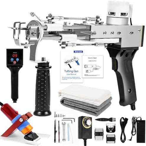 Arma de tufos de tapete com kit de aparador de carpetes, kit de i...