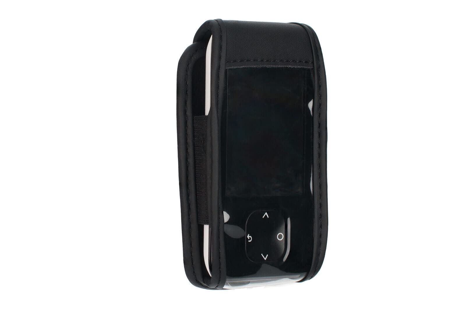 caseroxx Skórzane etui z klipsem do paska kompatybilne z Dexcom G7 z prawdziwej skóry, etui z klipsem do paska i okienkiem w kolorze czarnym