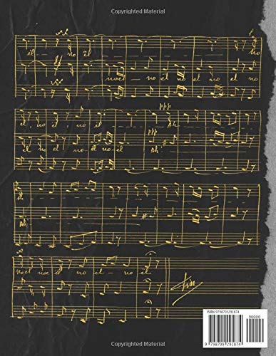 8.5x11 vintage old looking black & gold music sheet scrapbook paper for crafts & scrapbooking embellishments 20 old pattern 2 decorative parchment ... kit pattern collection for gift wrapping image 3