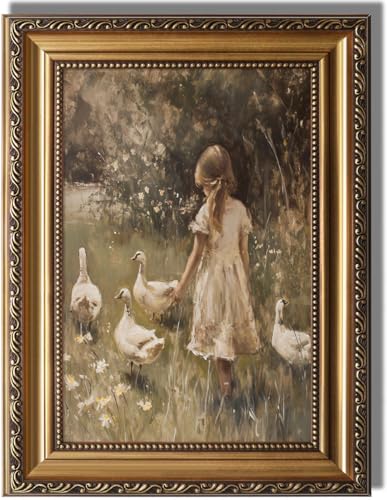 Peinture à l'huile pour décoration murale rustique antique haut de gamme avec cadre