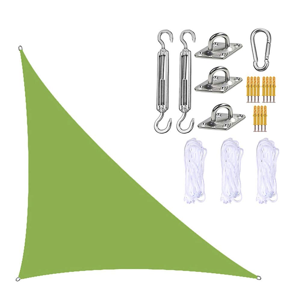 Trójkątny żagiel przeciwsłoneczny, parasol przeciwsłoneczny 13 x 13 x 19 stóp z zestawem osprzętu, 3 liny, wodoodporny, blokujący promieniowanie UV, parasol przeciwsłoneczny na patio
