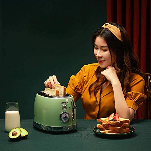 LKNJLL 2 Scheiben Toaster, Weitschlitz-Toaster mit Pop-Up-Aufwärm- Abtaufunktionen, 6-Shade Control Herausnehmbare… – Bild 3
