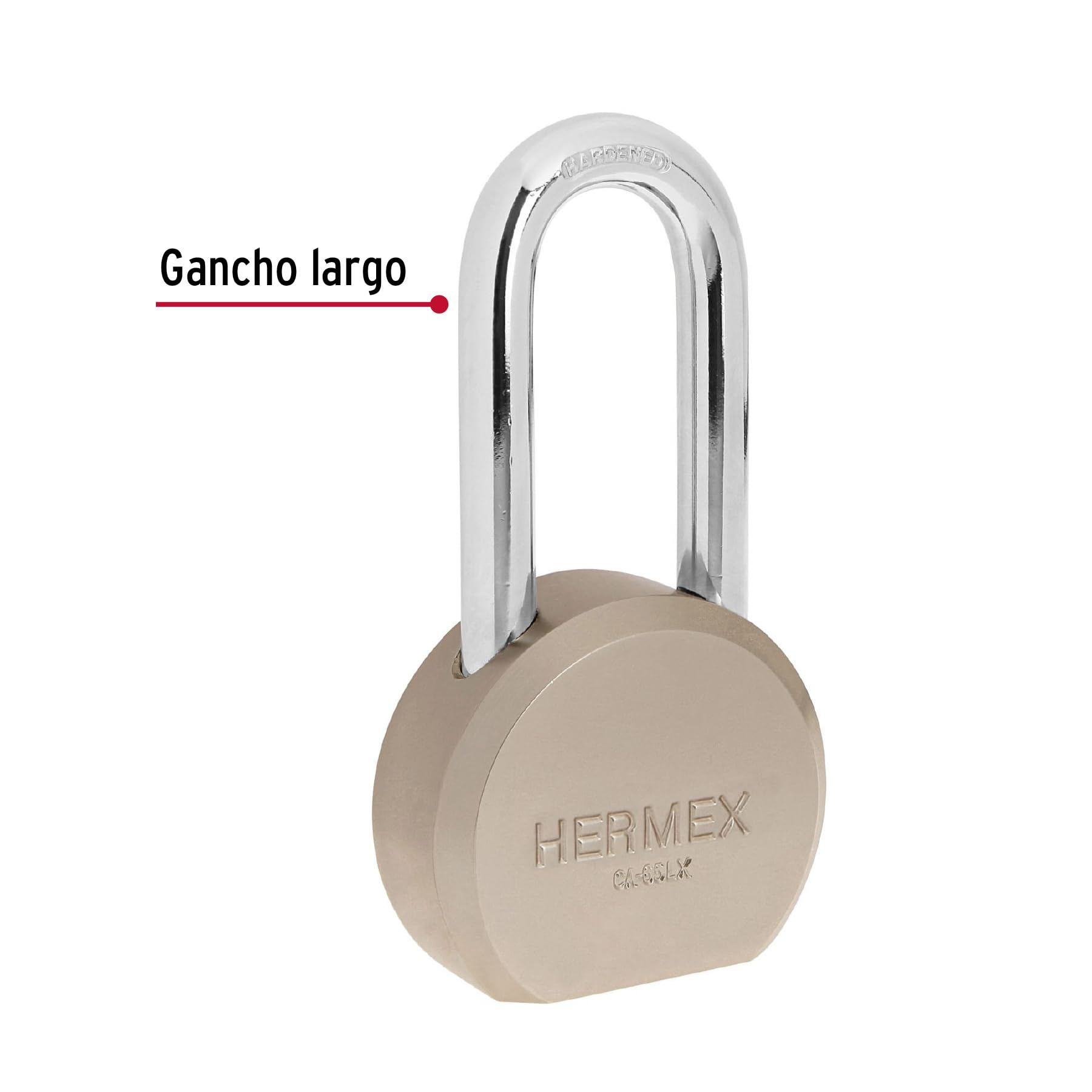 Padlock round, 65mm, long hook, key tetra, blister - Amazon.com