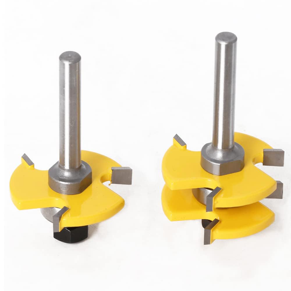 Fresa Scanalatura Set 8mm Fresa Scanalatura Set 3 Denti a Forma T Punte di Falegnameria Fresa per legno,fresa per La Casa e Fai da te