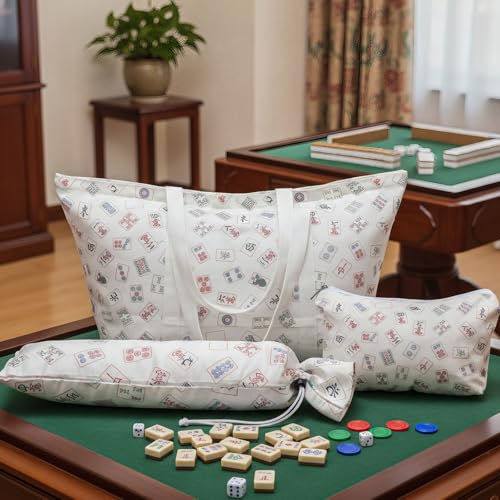 Set 4 Bolsas Vacías Mahjong para Fichas y Soportes miniatura 3