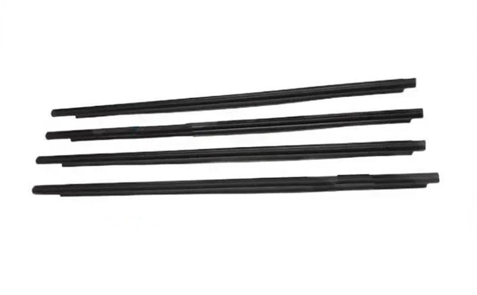 Qibbei One Color 4 Pieces Black Outside Window Glass Rubber For Subaru For Forester 2004-2007 Weatherstrip Outer Laminate 61280Sa010