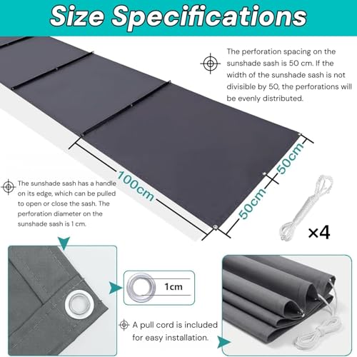 Voile d'ombrage pour balcon et terrasse gris foncé imperméable - 5