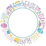 Hoppy Easter Round Paper Plates - 10' | Multi-color | Pack of 40