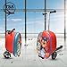 Paw Patrol Ride On Suitcase for Kids - Scooter Luggage with Light Up Wheels, Easy Steer and Foldable Carry On Kick Scooter for Toddler, Boys, Girls, Great Travel Gift Idea