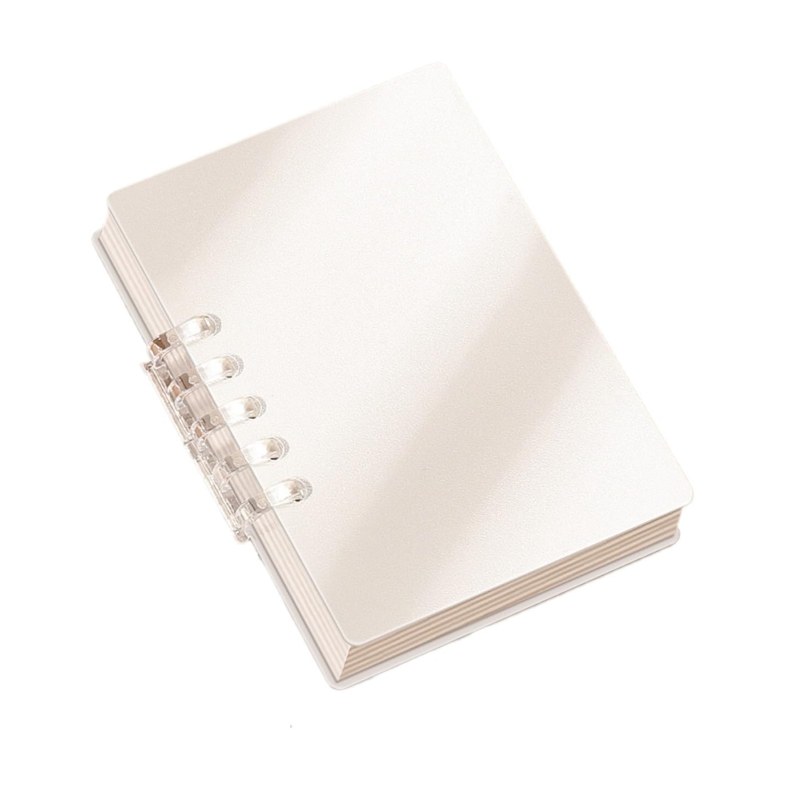 Cuaderno Material Escolar Libreta Portátil For Actas De Reuniones, Tamaño A7, con Hojas Sueltas Y Encuadernación En Espiral Agenda Personal(White)