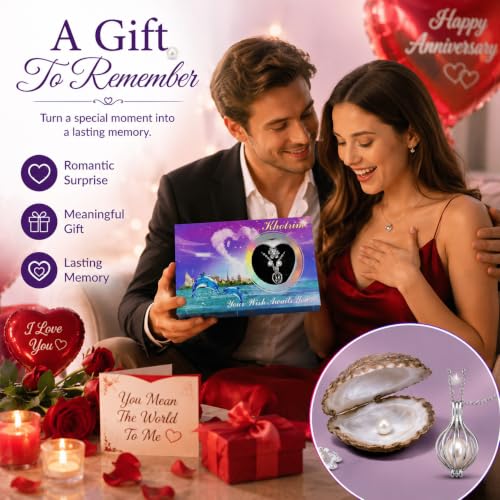 Image of Love Wish White Pearl Kit - Your Own Pearl Pendant love pearl necklace kit with Earrings Valentine Gifts for Girlfriend Romantic Gift for Her on Birthday