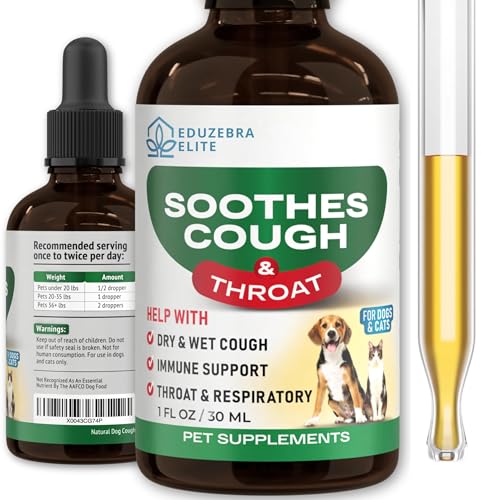 Kennel Cough Drops for Dogs & Cats Cough Relief Dry and Wet Pet Cough Allergy Relief - for Dogs of...