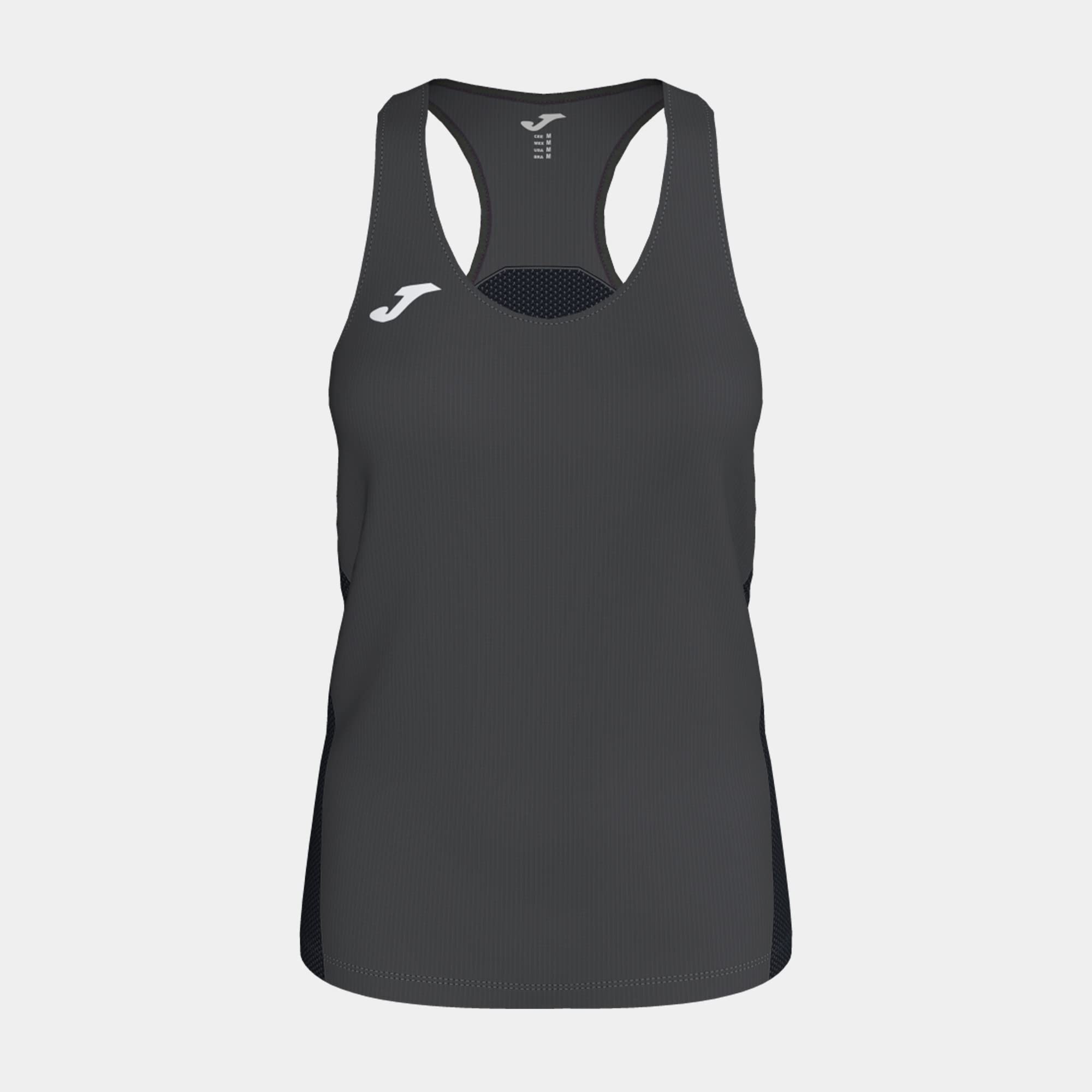 Joma Women's R-Winner Tank T-Shirt, Anthracite, 4XS