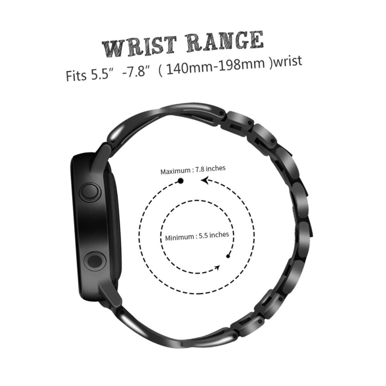 WOONEKY 1Pc Bracelet De Montre Intelligente Bracelet De Montre En Métal De Remplacement