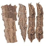 VANZACK 8pcs Reptile Bark Climbing Decor Natural Terrarium Background for Lizard Habitats Medium Safe Material Easy to Use for Creating Lifelike Environments