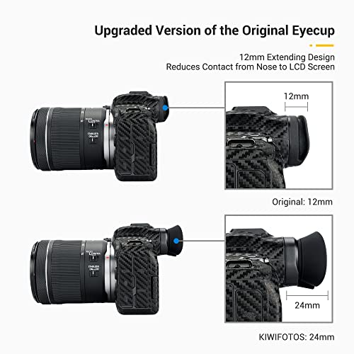 KIWIFOTOS Camera Extended Eyecup Eyepiece Compatible with Canon EOS R5 R5C R6 Mark II R6 Camera, R5 R6 Viewfinder Protector Accessory - Image 3