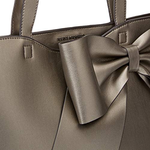 Karl Lagerfeld Paris Canelle Large Bow Tote, Pewter