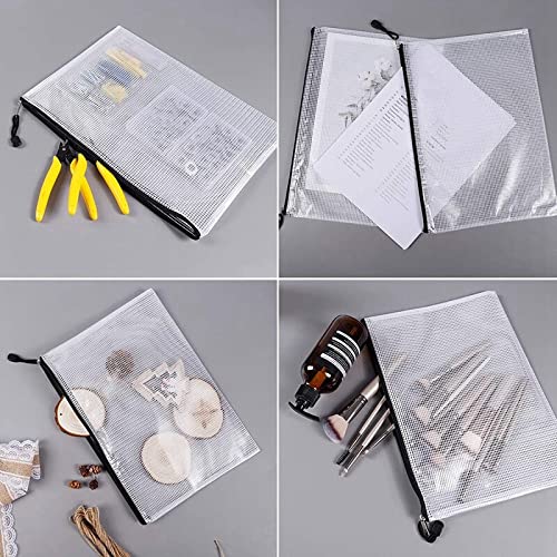 Bolsa De Archivo Blanca A5 De Malla Transparente Con Cierre Bolsa De Archivo Blanca A5 De Malla Transparente Con Cierre
