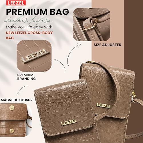 Image of LEEZEL Women's Girls Wallet Sling Bag for Mobile Cell Phone Holder