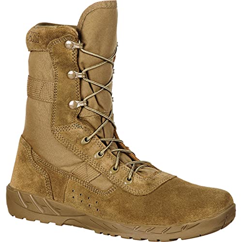 ROCKY C7 Lightweight Commercial Military Boot, Coyote Brown, Size 13(W)
