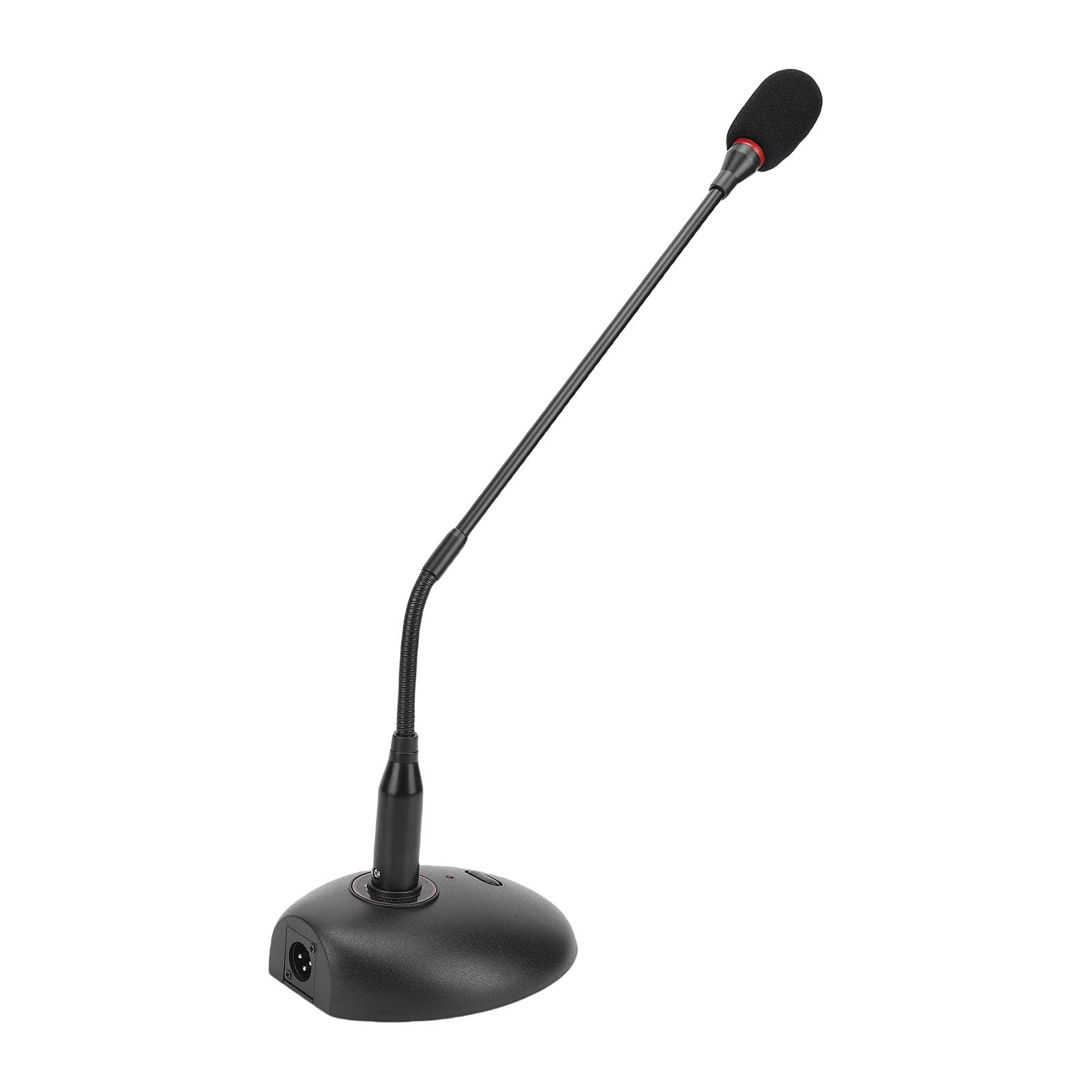 Mikrofon z gęsią szyją Regulowany 360 Stopni, Mikrofony Pojemnościowe z podstawą, Standardowy Mikrofon Dynamiczny z wtyczką męską XLR 3-pinową na Spotkania i Konferencje