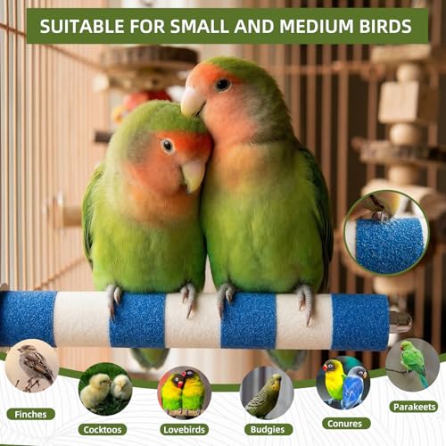 Image of Bird Perch for Cage, 3 Pcs, Parrot Perch for Conure, Cockatiel & Parrot