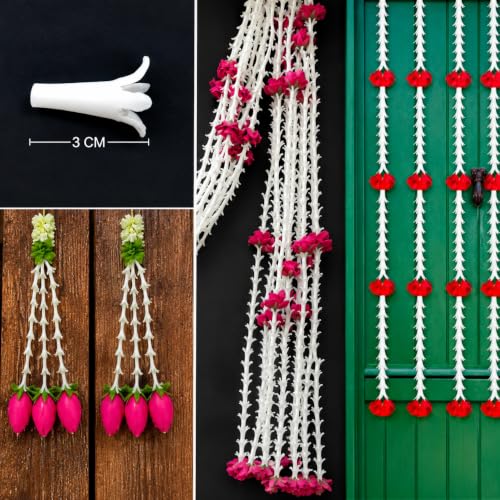 Image of Tia Crafts Artificial Rajnigandha Tuberose Flowers, 500 Pieces, 3 cm White Loose Flower Buds for Garland Making, Pooja, Wedding, Temple, Toran, Veni, Gajra and DIY Decoration | 500 pcs Small - 3 cm