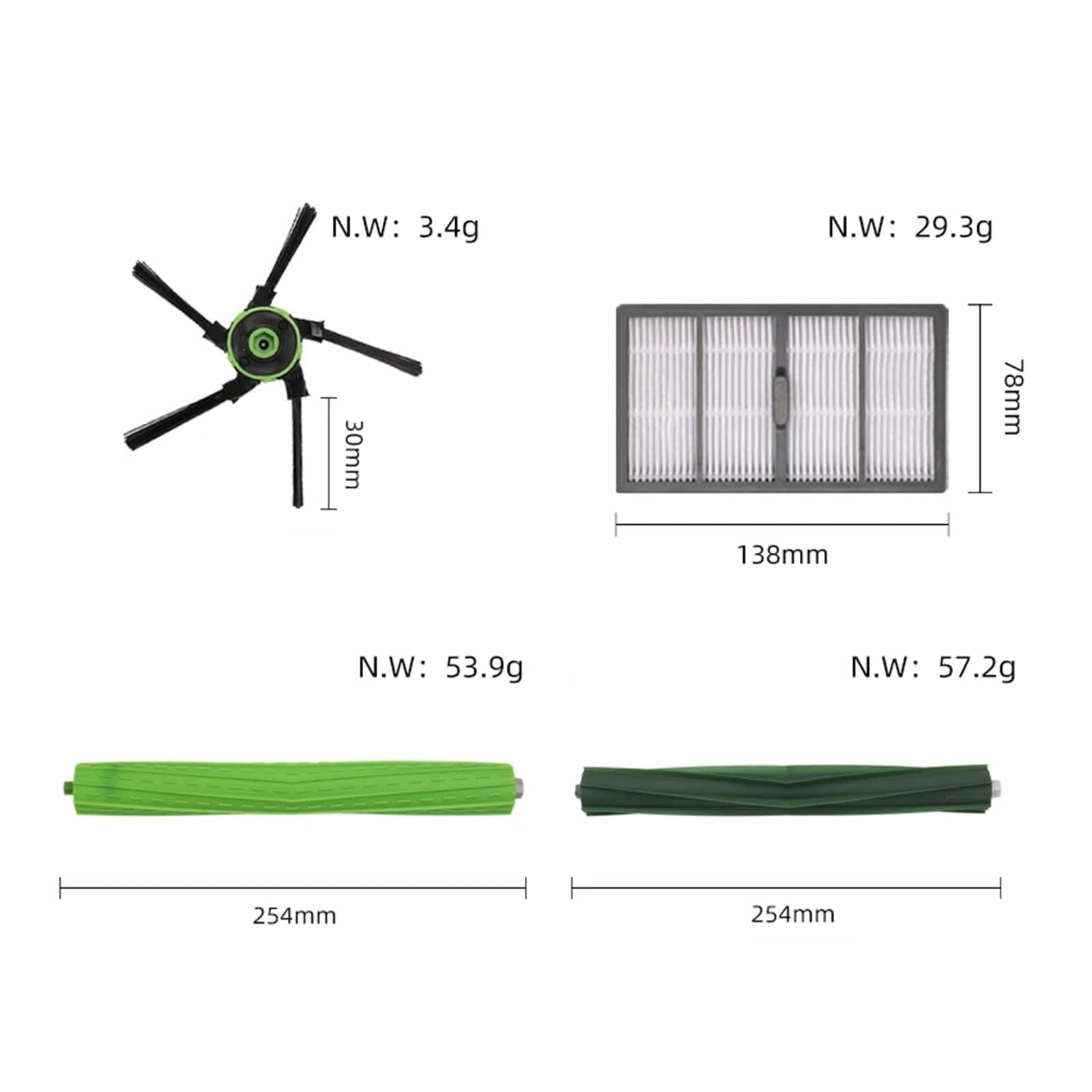Compatibile con iRobot Roomba S9 9150 / S9+ Plus 9550 Serie S Filtro Hepa di Ricambio Parti di Ricambio Accessori for aspirapolvere Robot(Set 1)