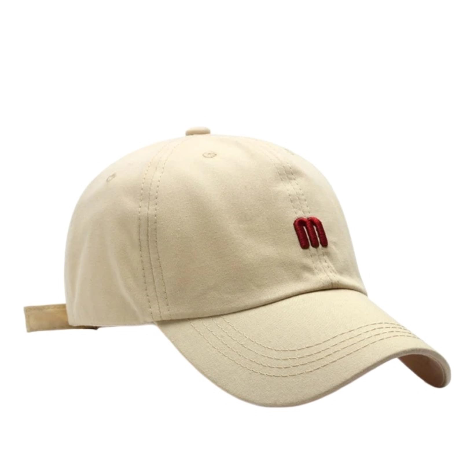 Gorra De Béisbol Algodón Unisex Ajustable Casual Sombrero del Sol-White
