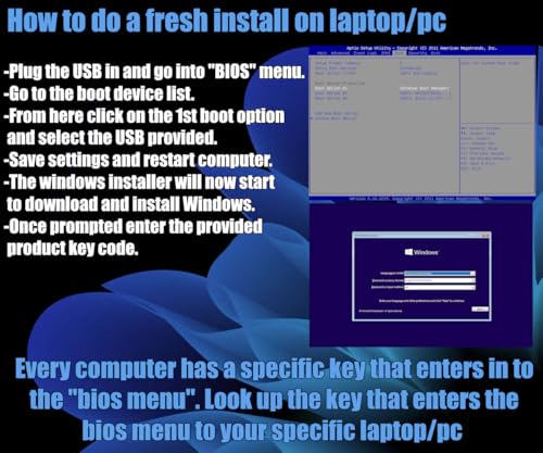 PC-TECH Compatible with Windows 10 Professional 64 Bit USB With Key. Factory fresh, Recover, Repair and Restore. Key code and USB install Included. Fix PC, Laptop and Desktop. Free Technical Support - Image 5