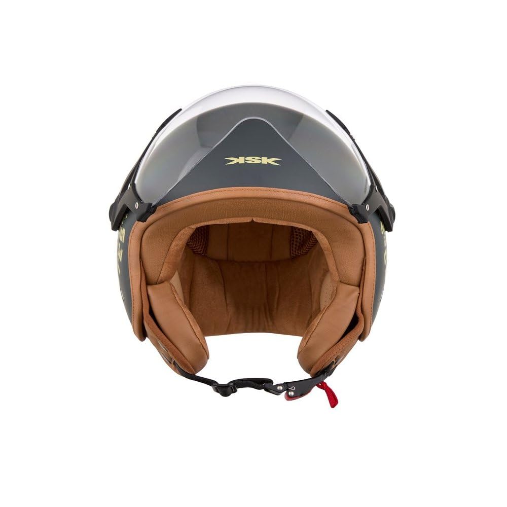 KSK Jethelm MOTORS Mattgrau – ECE R 22.06 zugelassen – Größe L (59-60cm) – ABS-Schale