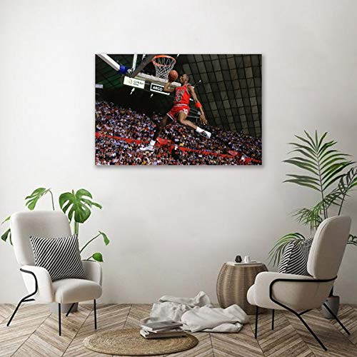Impression HD sur toile Michael Jordan tableau salon épuré