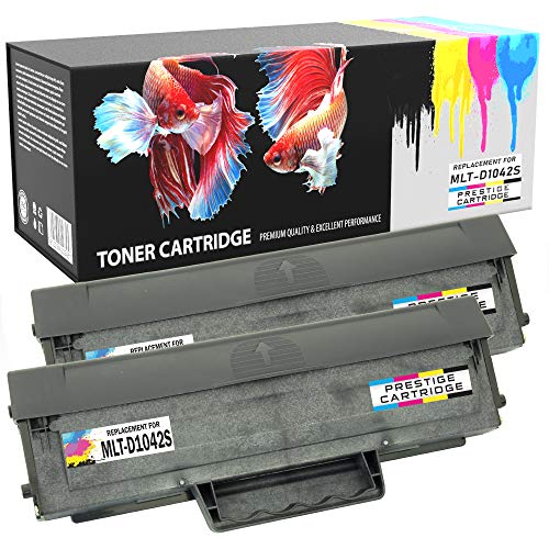 Prestige Cartridge MLT D1042S Pack de 2 Cartuchos de tóner láser para Samsung ML 1660, ML 1665, ML 1670, ML 1675, ML 1860, ML 1865, ML 1865W, SCX 3200, SCX 3201, SCX 3205, SCX 3205W, SCX 3206, SCX 3217, SCX 3218, ML 1661, ML 1666