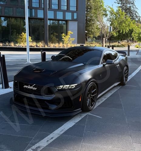 Image of WISDOM Matte Black Vinyl Car Wrap Air Release, Self Adhesive, Vehicle wrap Sheet for Automotive Bike DIY Exterior Interior Decoration (Black MATT, 20 Inch X 12 Feet)
