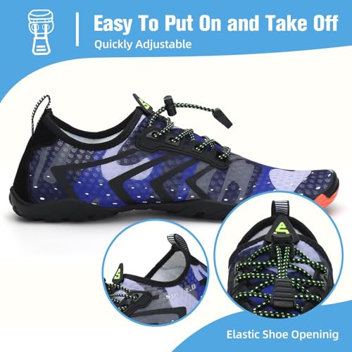 Image of Mishansha Water Shoes for Women Men, Quick-Dry Barefoot Swim Shoes with Drainage Holes, Lightweight Aqua Shoe for Beach Pool River Boating Yoga Walking