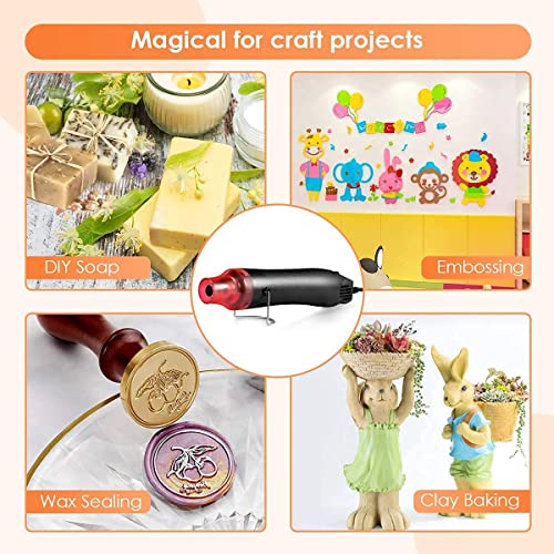 Image of KANAbee Handheld Hot Air Gun, Portable Mini Heat Gun Multi-Function Electrical Heat Tool for for DIY Embossing, Shrink Wrapping, Drying Paint & Phone Repair(300W)(Muilticolor)