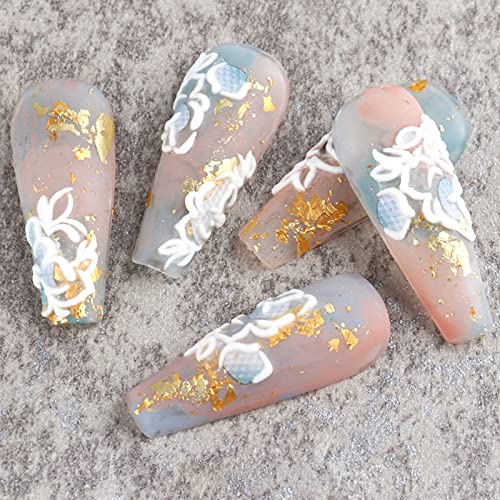 FLOFIA 6 Blatt Nagelsticker Selbstklebend 5D Nagelaufkleber Blumen Nagelfolie Nail Art Tattoo Stickers DIY Nagel… – Bild 5