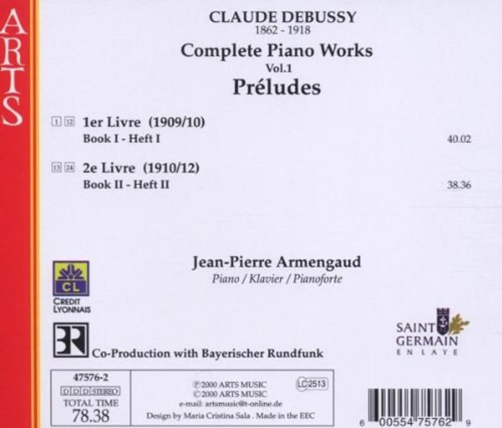 Debussy: Piano Works, Vol. 1