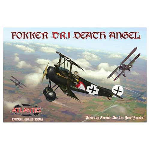 Atlantis Model 1/48 Foker DR.1 Death Angel w/Trading Card Plastic Model ATLAMCA103 (Airplane)