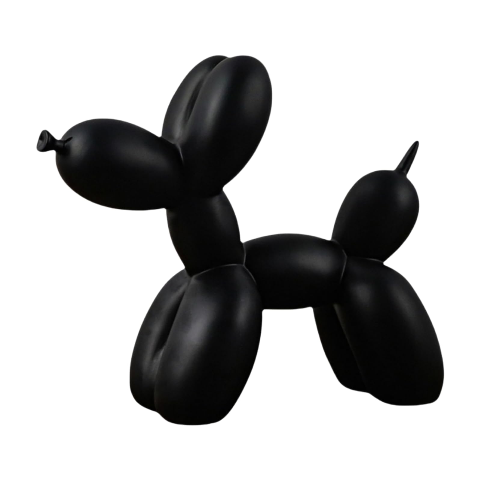 Sculpture Chien Ballon Statue Décoratives, pour Bureau Salon Chambre à Coucher décoration Matériel de Résine, 8.7 inches (Noir)