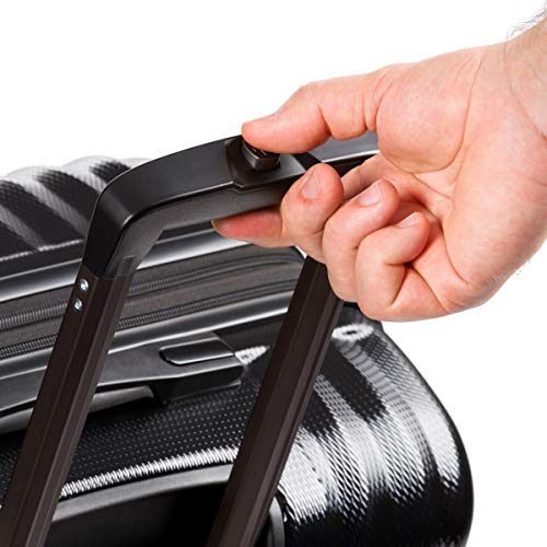 SwissGear 7272 Energie Expandable Hardside Luggage With Spinner Wheels and TSA Lock, Black, Checked-Medium 24-Inch - image 8