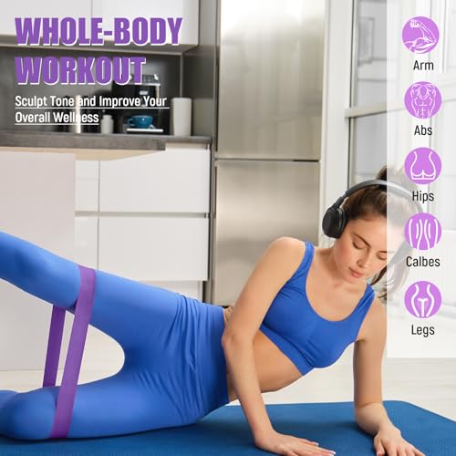 Image of Deekin 20 Pcs Resistance Bands for Women Men 10-115 Lbs 5 Different Resistance Levels Loop Exercise Bands for Leg Working Gym